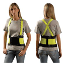 Back Support with Suspenders - Hi-Visibility